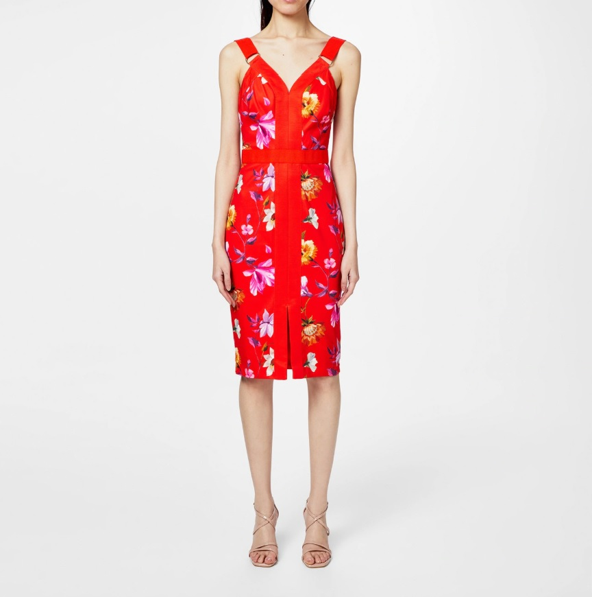 Ted Baker flower dress Red