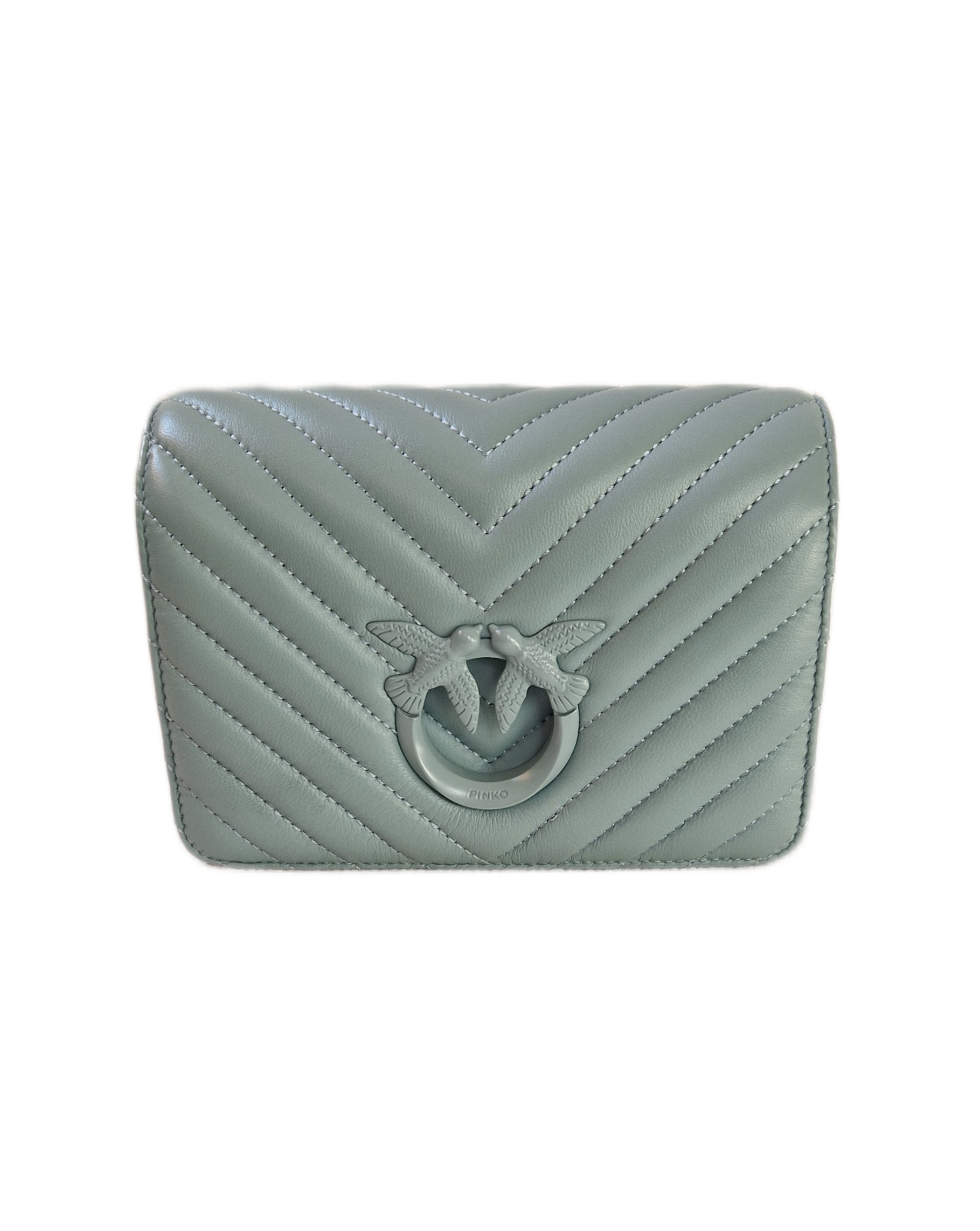 чанта Pinko love mini chevron nappa